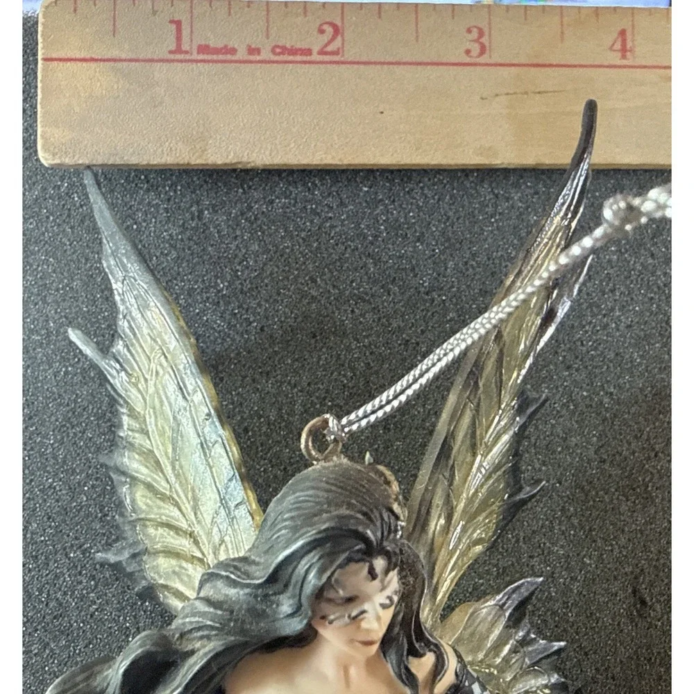 Dragonsite Symphony In Black & White Fairy Ornament by Nene Thomas NT109